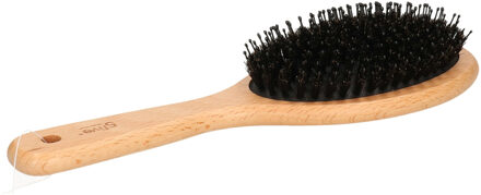5five Haarborstel ovaal - naturel - kunststof/hout en varkenshaar - 24,5 cm