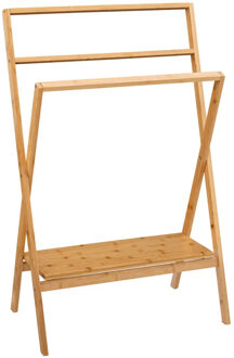5five Handdoeken ophangrek badkamer - bamboe hout - L60 x b36 x H94 cm