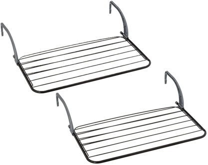 5five Inklapbaar klein wasgoedrekje/droogrek - 2x - 7 meter waslijn - Ophangbaar - 60 x 55 cm