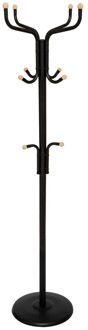 5five Kapstok - zwart - metaal - 11 haken - 178 cm - staand