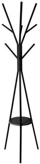 5five kapstok - zwart - metaal/MDF hout - 9 haaks - 45 x 40 x 180 cm - Kapstokken