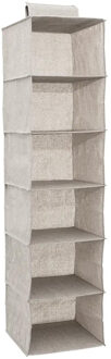 5five kast organiser - hangend - 6 vakken - 30 x 30 x 120 cm - beige - Opbergmanden