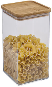 5five Keuken opslag voorraadpot - Berlino - kunststof/bamboe - 1500 ml - voedsel