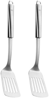 5five Keukengerei bakspatel/bakspaan - 2x - zilver rvs - 34 cm