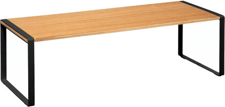 5five Keukenrek/opbergrek/aanrecht organizer Blackwood - zwart/bruin - 51 x 18 x 15 cm - hout/metaal