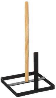 5five Keukenrolhouder Masterplan - ijzer/hout - 15 x 30 cm - zwart