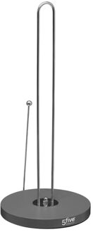 5five Keukenrolhouder metaal 15 x 34,5 cm grijs