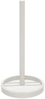 5five Keukenrolhouder - wit - staand - rvs - D16 x H33 cm - universeel