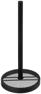 5five Keukenrolhouder - zwart - staand - rvs - D16 x H33 cm - universeel