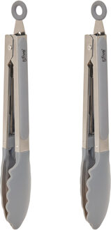 5five keukentang Paris - 2x - 28 cm - RVS - zilver - keukengerei