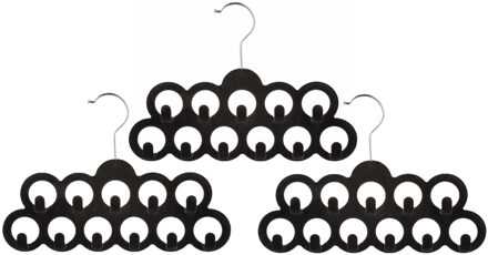 5five Kledinghanger - 3x - 11 ophanghaakjes - kunststof - voor riemen en stropdassen - riemenhouder