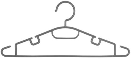 5five Kledinghangers - 10x - grijs - kunststof?- 40 x 18 cm - kleerhangers