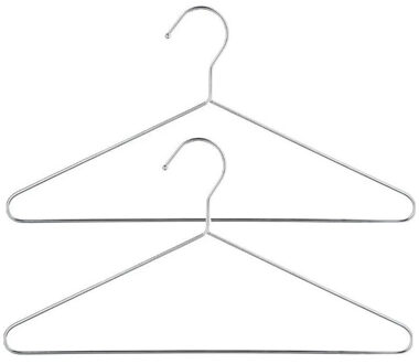 5five Kledinghangers - 10x - metaal - chrome - 21 x 40 cm