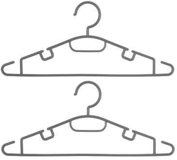 5five Kledinghangers - 30x - grijs - kunststof?- 40 x 18 cm - kleerhangers