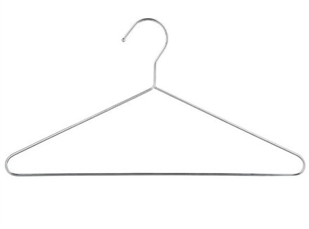5five Kledinghangers - 5x - metaal - chrome - 21 x 40 cm