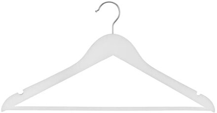 5five Kledinghangers - 5x - wit - hout - 24 x 44 cm