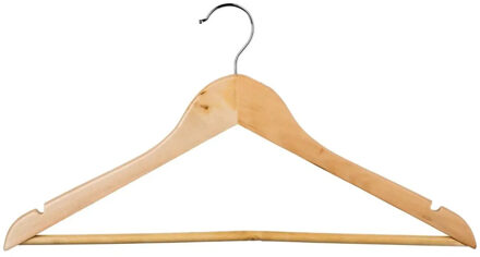 5five Kledinghangers - 8x - hout - 45 x 23 cm - kleerhangers