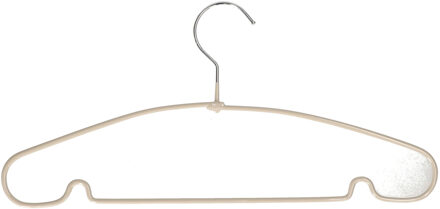 5five Kledinghangers - Voordeelset van 10x stuks - metaal - taupe - 39 x 19 cm