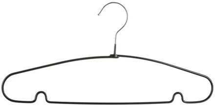 5five Kledinghangers - Voordeelset van 10x stuks - metaal - zwart - 39 x 19 cm