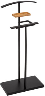 5five Kledingrek Dressboy - Colbert/jas hanger - staand model - bamboe/metaal - zwart - 45 x 114 cm