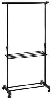 5five Kledingrek - zwart - metaal - 145 x 41 x 160 cm - staand