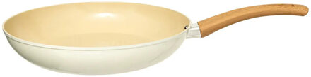 5five Koekenpan Harmony - Alle warmtebronnen - Beige - Dia 28 cm - handvat bakeliet - aluminium