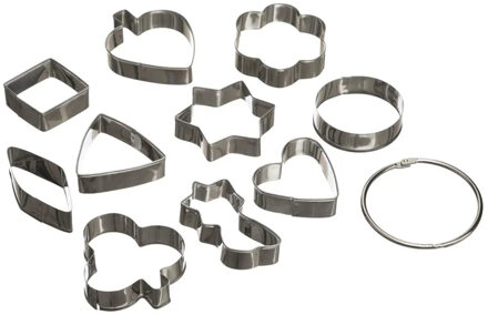 5five Koekvormpjes van vormen en dieren - 20x stuks - uitsteekvormpjes - koekjes bakken