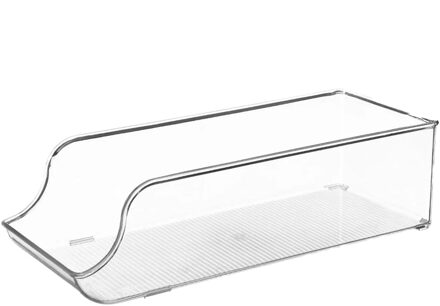 5five Koelkast/keuken organizer bak - transparant - kunststof - L34,5 x H10