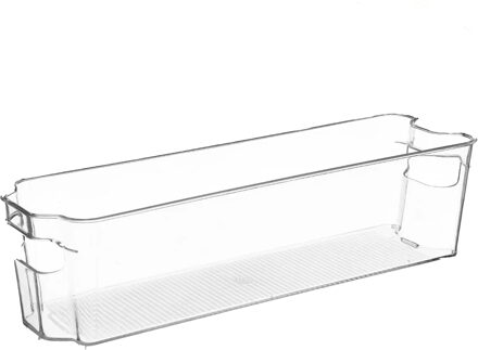5five Koelkast/keuken organizer bak - transparant - kunststof - L37 x H10