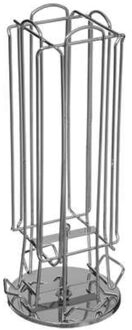 5five Koffie capsule houder - zilver - dispenser geschikt voor Dolce Gusto cups - roterend - 20 cups