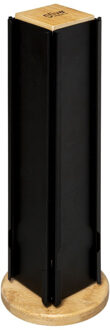 5five Koffie cup/capsule houder/dispenser hout/metaal zwart 24 cups