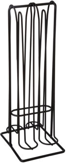 5five Koffie cuphouder - zwart - 30 cm - metaal - capsule houder - dispenser - voor 32 cups