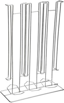 5five Koffie cups capsule houder - dispenser - zilver - voor 36 cups - metaal - Dolce Gusto