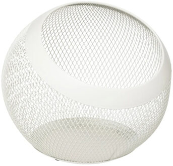 5five Koffie cups/capsules houder - draad metaal - 24 x 21 cm - voor 70 capsules - wit - rond