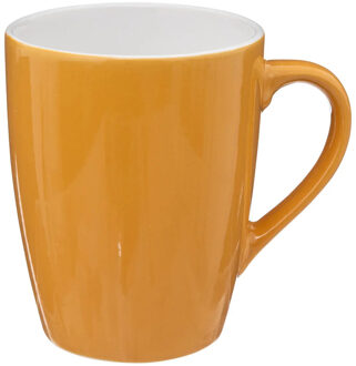 5five Koffiemokken Colorama - 1x stuks - Keramiek - geel - 380 ml - 9 x 11 cm