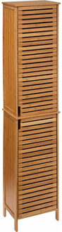 5five Kolomkast - hoog - 34 x 24 x 170 cm - bamboe - bruin - badkamerkast