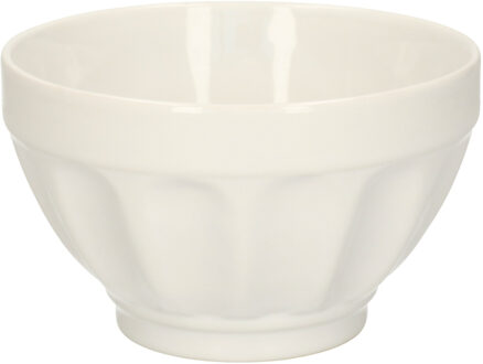 5five Kommetjes/soepkommen schaaltjes - Colorama - keramiek - D14 x H9 cm - ivoor wit - Stapelbaar