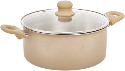 5five kookpan Paris - D24 cm - RVS - aluminium - beige/zilver - pannen