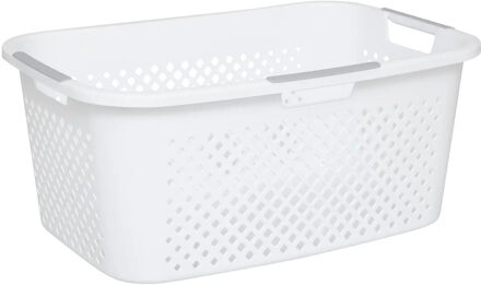 5five Kunststof wasmand - wit - 40 liter - 58 x 40 x 25 cm - manden voor wasgoed