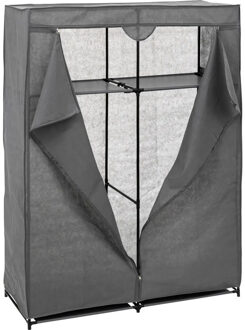 5five Mobiele kledingkast - opvouwbaar - grijs - kunststof - 110 x 45 x 155 cm - hang en leg opties