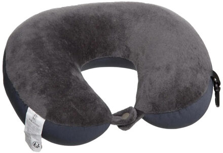 5five Nekkussen Fluweel - antraciet - met ophangclip - polyester - reiskussen voor onderweg