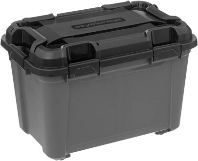 5five Opberg box - zwart - 55 liter - 57 x 37 x 41cm - met deksel - waterdicht