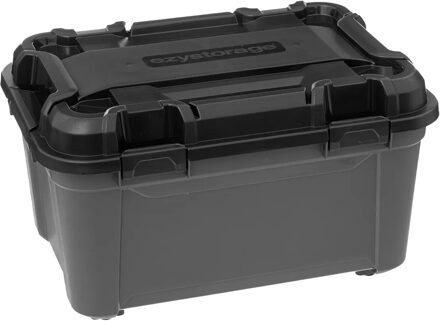 5five Opberg box - zwart - 80 liter - 67 x 39 x 47cm - met deksel - waterdicht