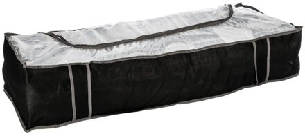 5five Opberghoes/beschermhoes dekens en kussens - zwart/grijs - 100 x 45 x 20 cm