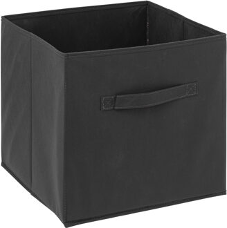 5five Opbergmand/kastmand - 29 liter - donkergrijs - 31 x 31 x 31 cm - Opbergmanden