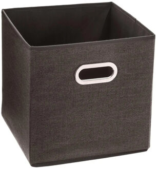 5five Opbergmand/kastmand bruin - linnen - 29 liter - 31 x 31 x 31 cm - Opbergbox - Vakkenkast