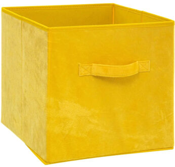 5five Opbergmand/kastmand - geel - 29 liter - 31 x 31 x 31 cm - Opbergboxen - Vakkenkast manden