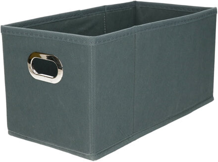 5five Opbergmand/kastmand - grijsblauw - linnen - 31 x 15 x 15 cm - Opbergmanden