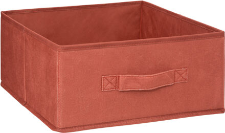 5five Opbergmand/kastmand - vakkenkast - 14 liter - bordeaux rood - 31 x 31 x 15 cm - Opbergmanden