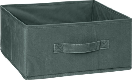 5five Opbergmand/kastmand - vakkenkast - 14 liter - groen - 31 x 31 x 15 cm - Opbergmanden